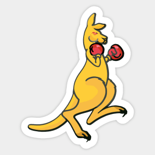 Boxing Kangaroo Australia Sticker